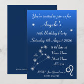 Invitation personnalisée pour une fête sur le thèm (Devant / Derrière)