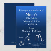 Invitation personnalisée pour une fête sur le thèm (Devant / Derrière)