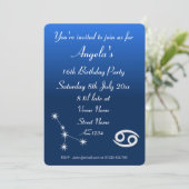 Invitation personnalisée pour une fête sur le thèm (Debout devant)