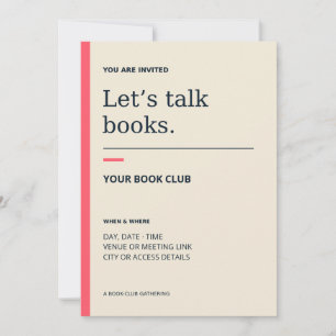 Invitation personnalisée pour une réunion de club
