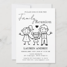Invitation personnalisée pour une réunion de famil