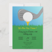 Invitation personnalisée pour une soirée de golf i (Devant)