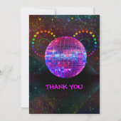 Invitation personnalisée pour une soirée disco - D (Dos)