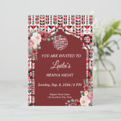 Invitation personnalisée pour une soirée Henna (Debout devant)