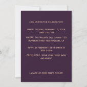 Invitation personnalisée pour une soirée jazz de M (Dos)