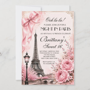 Invitation personnalisée pour une soirée Sweet 16