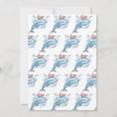 Invitation Personnalisée Première fête d'anniversaire Baleine (Dos)