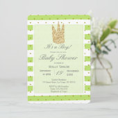 Invitation personnalisée Prince Baby shower (Debout devant)