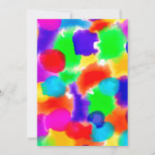 Invitation personnalisée Rainbow Color Splash Part (Dos)