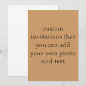 Invitation personnalisée recto-verso (Devant / Derrière)