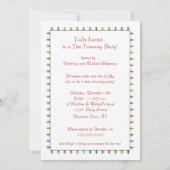 Invitation personnalisée Reindeer Tree Trimming Pa (Dos)