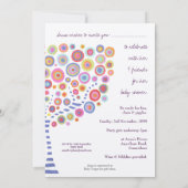 Invitation personnalisée rétro de l'arbre baby sho (Dos)