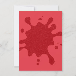 Invitation personnalisée rouge tomate Splash Matte