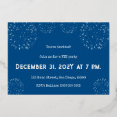 Invitation personnalisée San Diego NYE Party Foil (Verso)