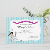 Invitation personnalisée Soirée Cuisine (Debout devant)