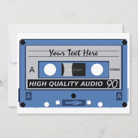 Invitation personnalisée sur bande de cassettes (Devant)
