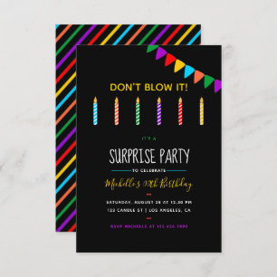 Invitation personnalisée Surprise Birthday Party