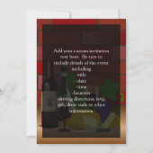 Invitation personnalisée, table de vin et de froma (Dos)