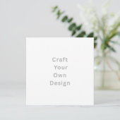 Invitation personnalisée, taille : 13,34 cm x 13,3 (Debout devant)