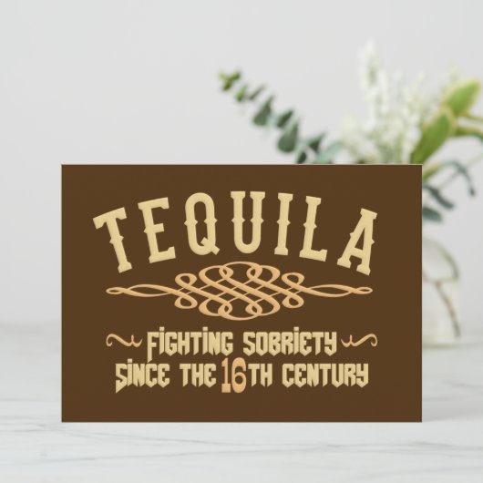 Invitation personnalisée TEQUILA (Debout devant)