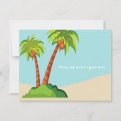 Invitation Personnalisée, Thème De Fête De Pool D' (Dos)