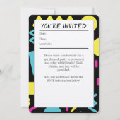 Invitation personnalisée - Thème soirée rétro 80 9 (Dos)