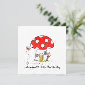 Invitation personnalisée Toadstool, Elf & Butterfl (Debout devant)