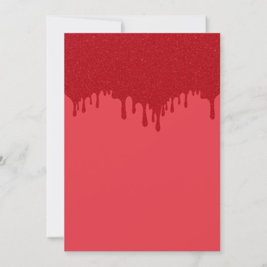 Invitation personnalisée Tomato Red Drip (Devant)