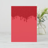Invitation personnalisée Tomato Red Drip (Debout devant)