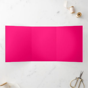 Invitation personnalisée triple volets Rose Néon