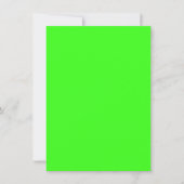 Invitation personnalisée vert néon (Devant)