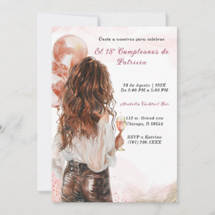 Invitation Personnalisées pour le 18ème Anniversaire en Espag