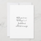 Invitation Personnaliser Ajouter un Mariage de script d'image (Devant)