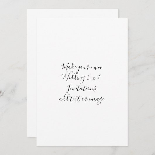 Invitation Personnaliser Ajouter un Mariage de script d'image (Devant / Derrière)