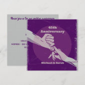 Invitation Personnaliser anniversaire couple romantique main (Devant / Derrière)