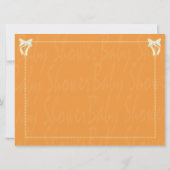 Invitation Personnaliser Baby shower orange (Dos)