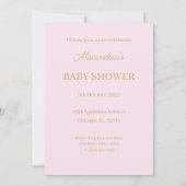 Invitation Personnaliser Baby shower Pierre le lapin (Dos)