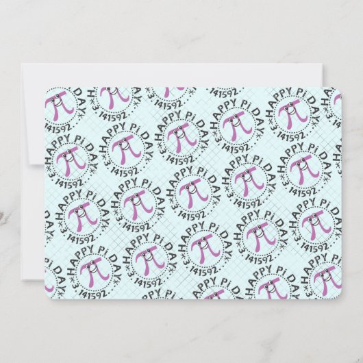 Invitation Personnaliser - Belle Polka Dot Joyeuse Pi Day Par (Dos)