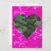 Invitation Personnaliser - Camo rose (Dos)
