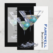 Invitation PERSONNALISER d'adieu de la retraite (Devant / Derrière)