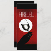 Invitation PERSONNALISER d'adieu de la retraite (Devant / Derrière)