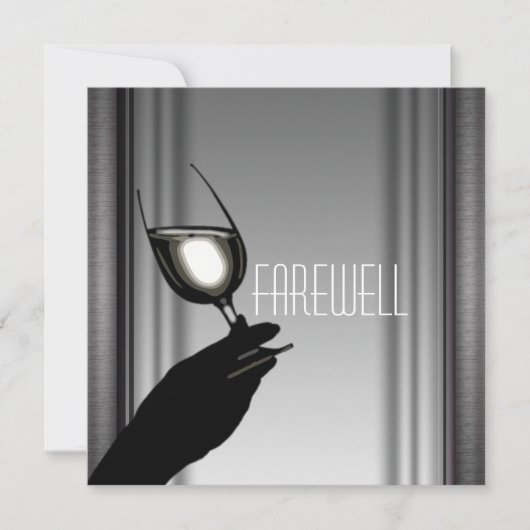 Invitation PERSONNALISER d'adieu de la retraite (Devant)