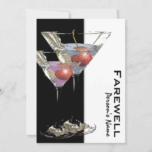 Invitation PERSONNALISER d'adieu de la retraite (Devant)