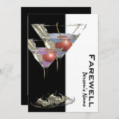 Invitation PERSONNALISER d'adieu de la retraite (Devant / Derrière)