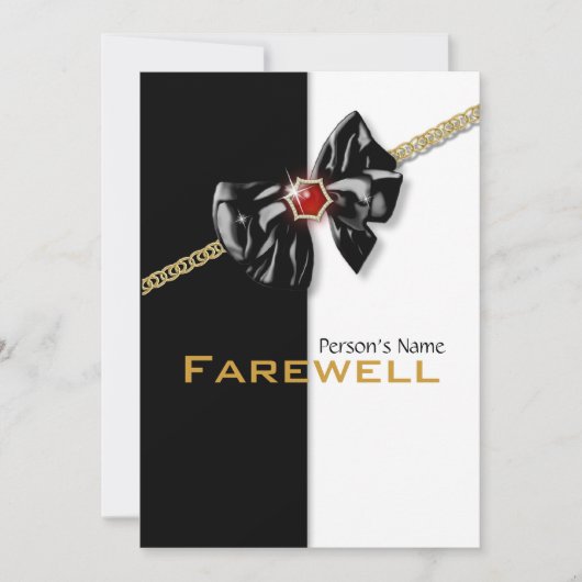 Invitation PERSONNALISER d'adieu de la retraite (Devant)