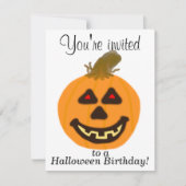 Invitation Personnaliser d'anniversaire d'Halloween (Devant)
