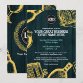 Invitation Personnaliser Dark Green Brasserie Thème Invitatio (Devant / Derrière)