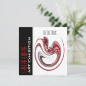 Invitation PERSONNALISER de bijouterie de la galerie d'art (Debout devant)