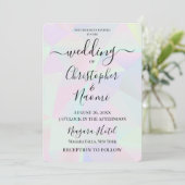 Invitation Personnaliser de cet Arrière - plan géométrique ho (Debout devant)