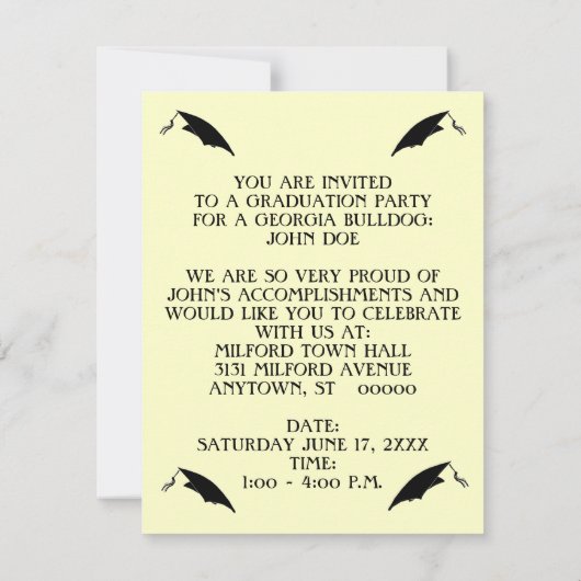 INVITATION PERSONNALISER DE DIPLÔME DE BULLDOGS ~EZ2 (Dos)